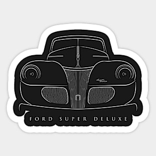 1941 Ford Super Deluxe - front stencil, white Sticker